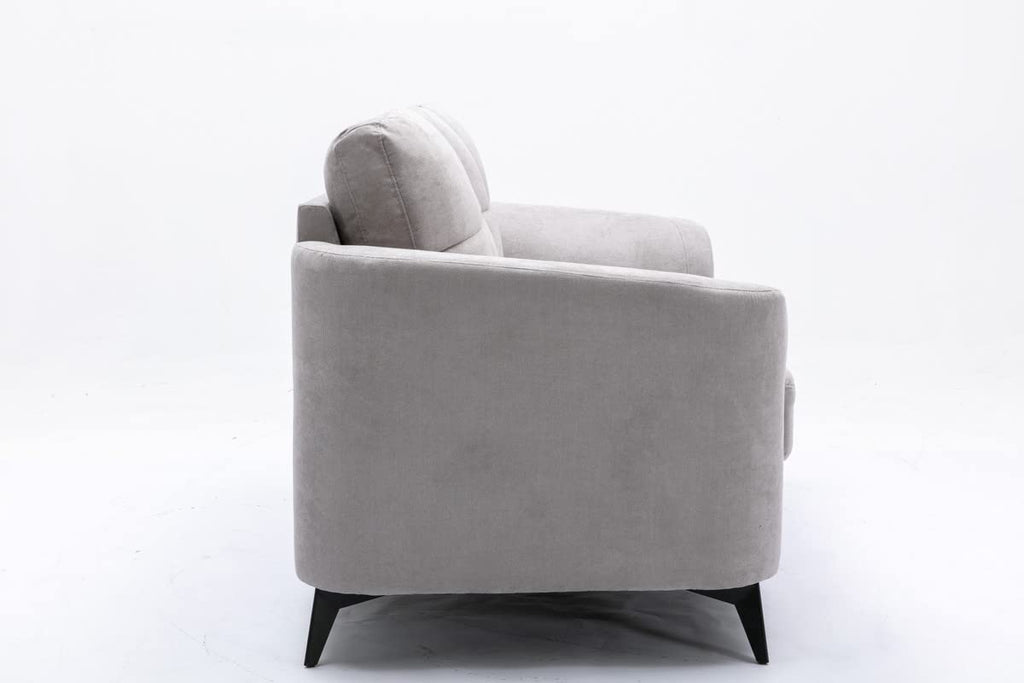 Light Gray Upholstered Loveseat K48127