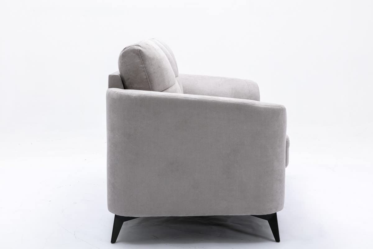 Light Gray Upholstered Loveseat K48127