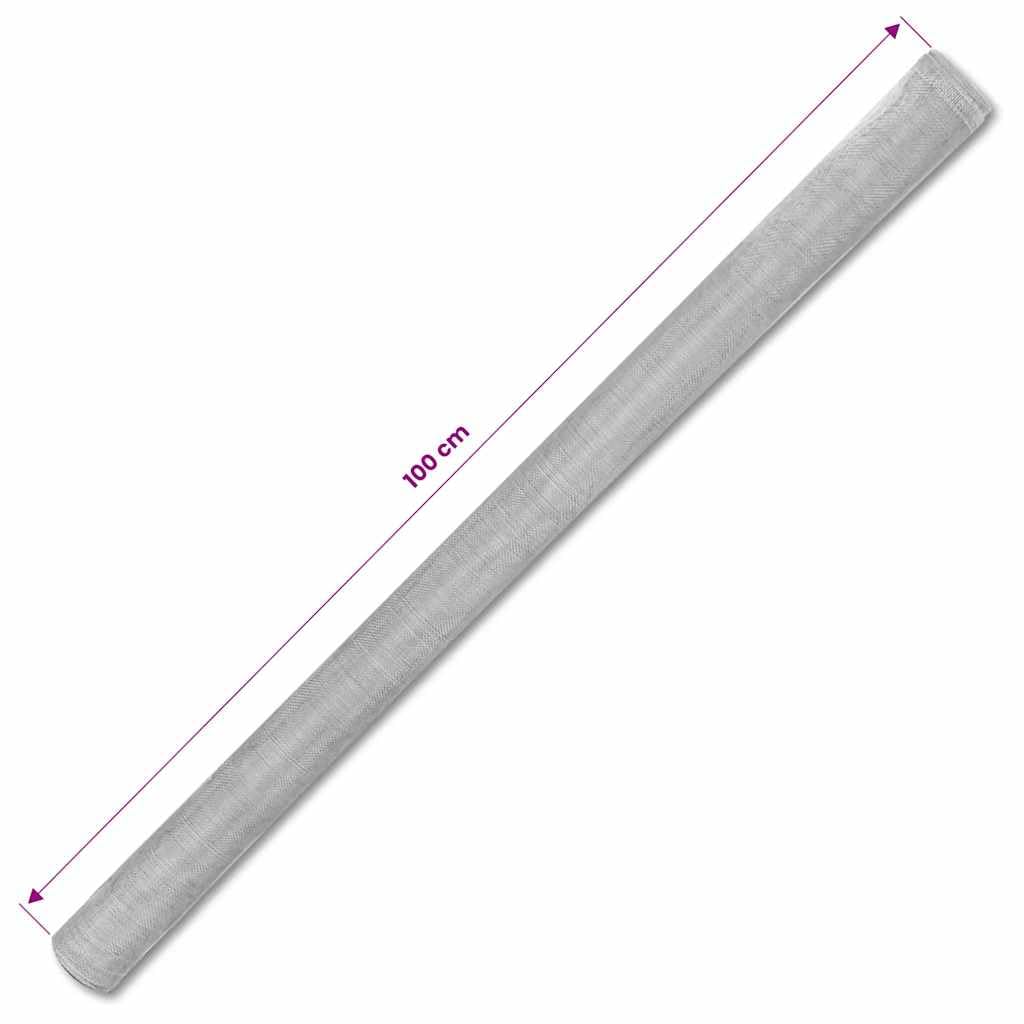 Aluminum Mesh Screen 39.4x196.9 Inch Silver Y85735