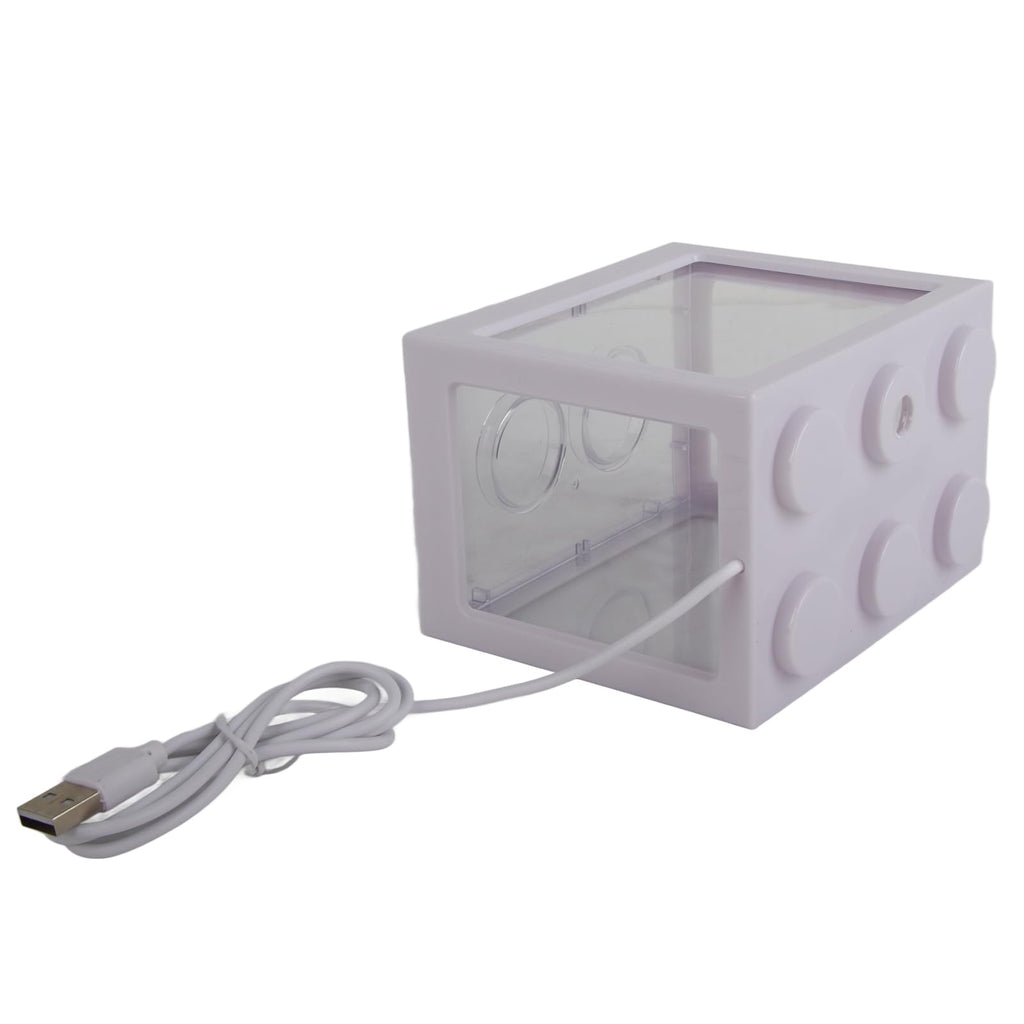 Mini Fish Tank Aquarium Bowl with USB LED Light J1383