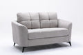 Light Gray Upholstered Loveseat K48127