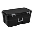 22 Gallon Black Wheeled Plastic Storage Trunk W8368
