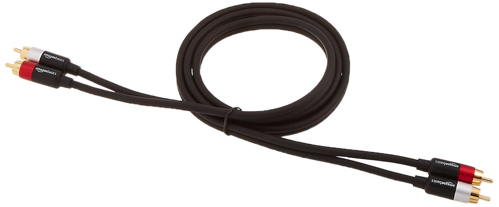 2 RCA Stereo Audio Cable, 4 Feet, Black K474