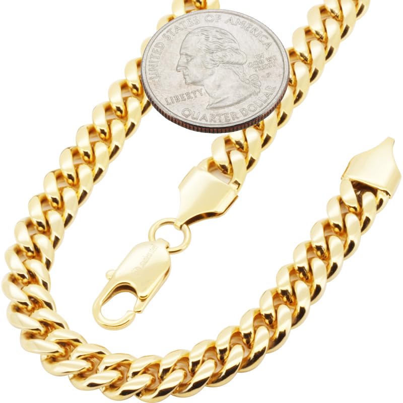 316L Stainless Steel Cuban Link Chain Necklace Bracelet C517