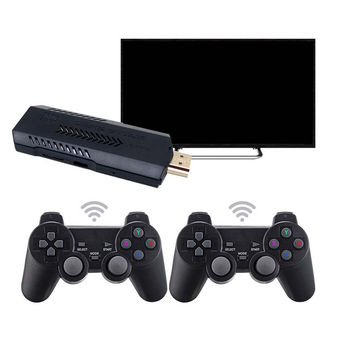 4K HD Retro Game Console with 2 Wireless Controllers, 64GB M8602