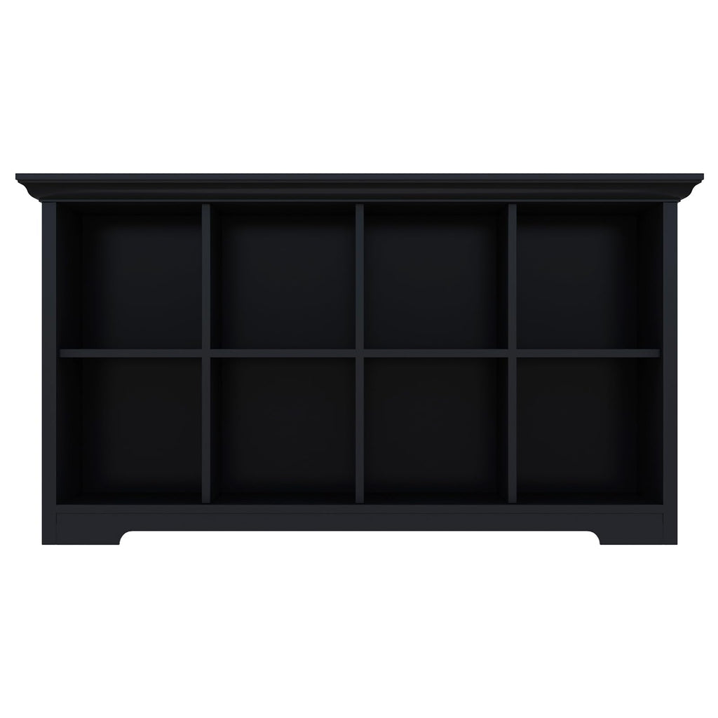 Black 8-Cube Open Bookcase with 2-Tier Low Cabinet G75613