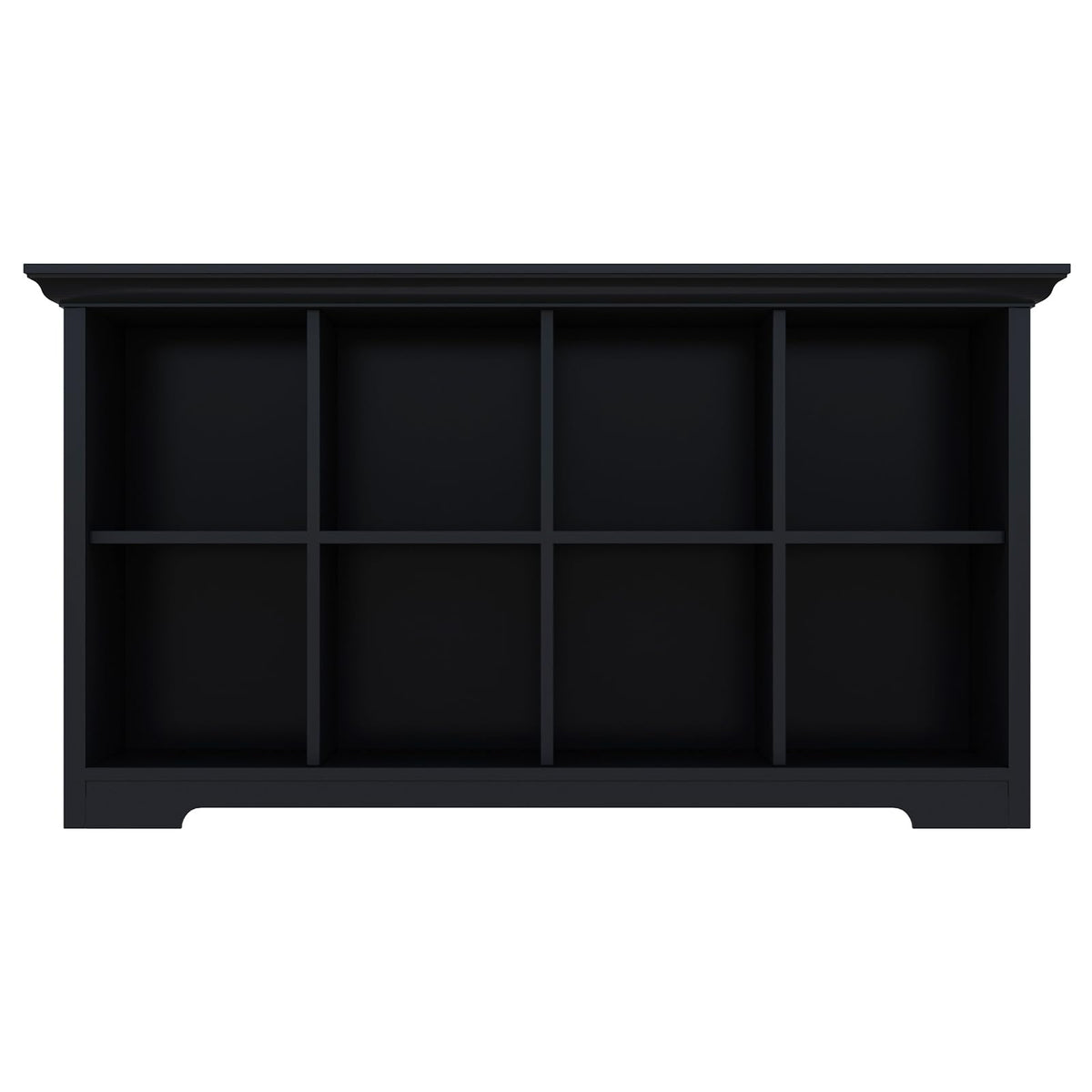 Black 8-Cube Open Bookcase with 2-Tier Low Cabinet G75613