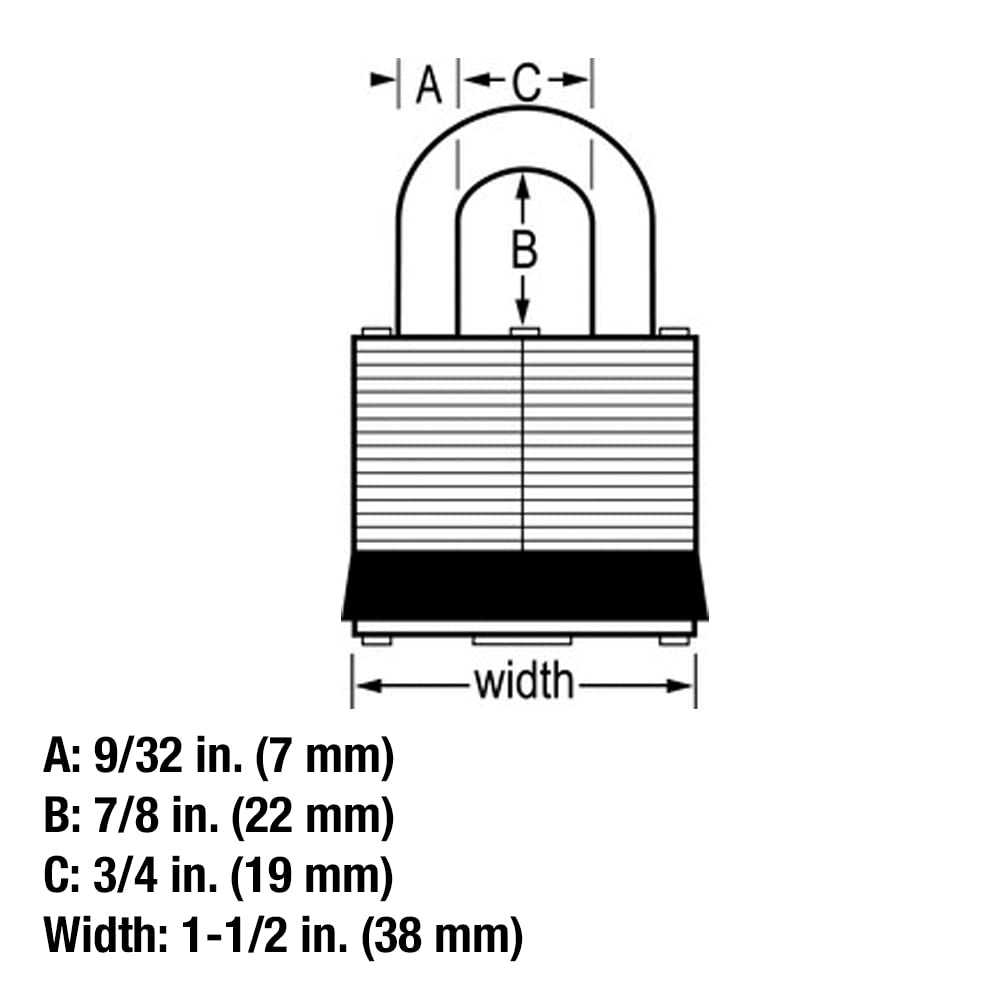 Laminated Steel Padlock 4-Pack G563