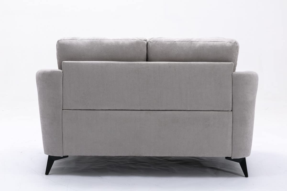 Light Gray Upholstered Loveseat K48127
