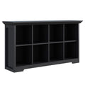 Black 8-Cube Open Bookcase with 2-Tier Low Cabinet G75613