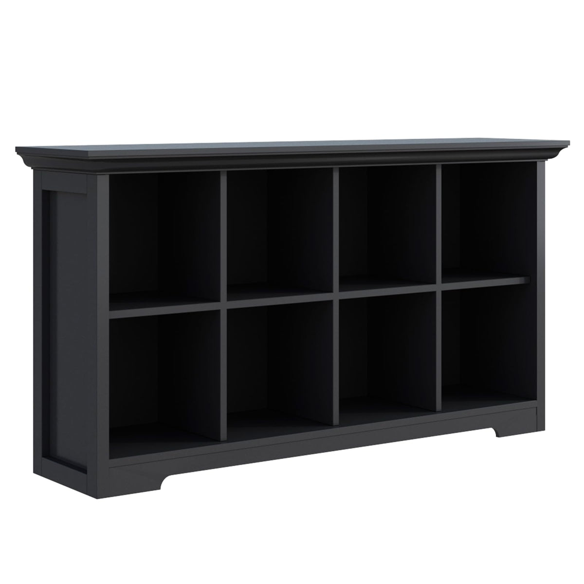 Black 8-Cube Open Bookcase with 2-Tier Low Cabinet G75613