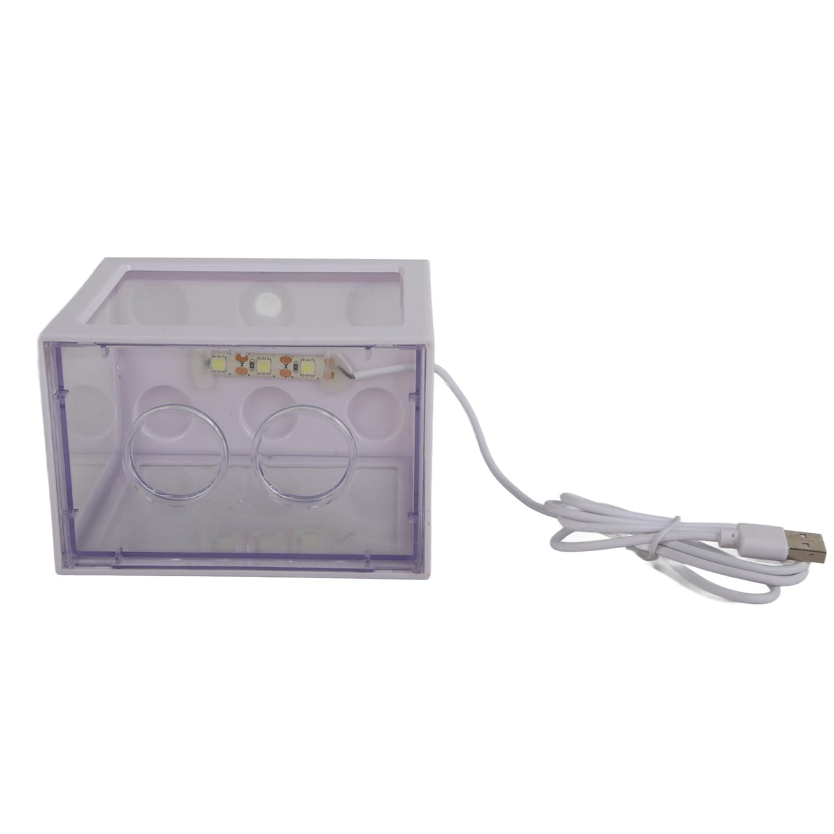 Mini Fish Tank Aquarium Bowl with USB LED Light J1383