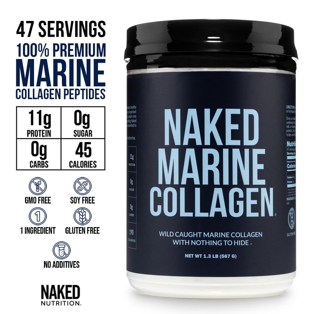 Unflavored Marine Collagen Peptides Protein Powder 47 Servings R996