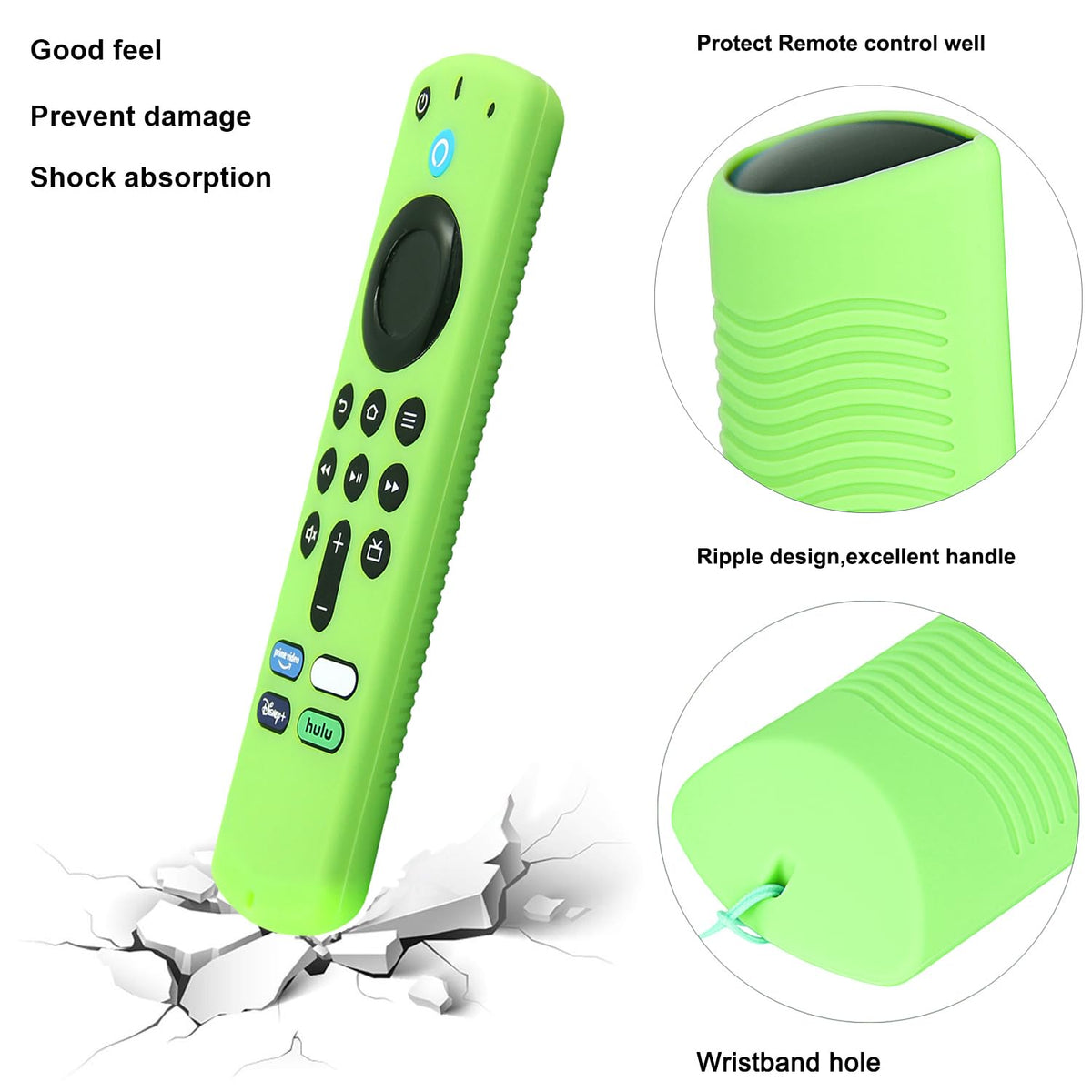 Silicone Remote Covers 3pcs Glow Green Blue Red J282570