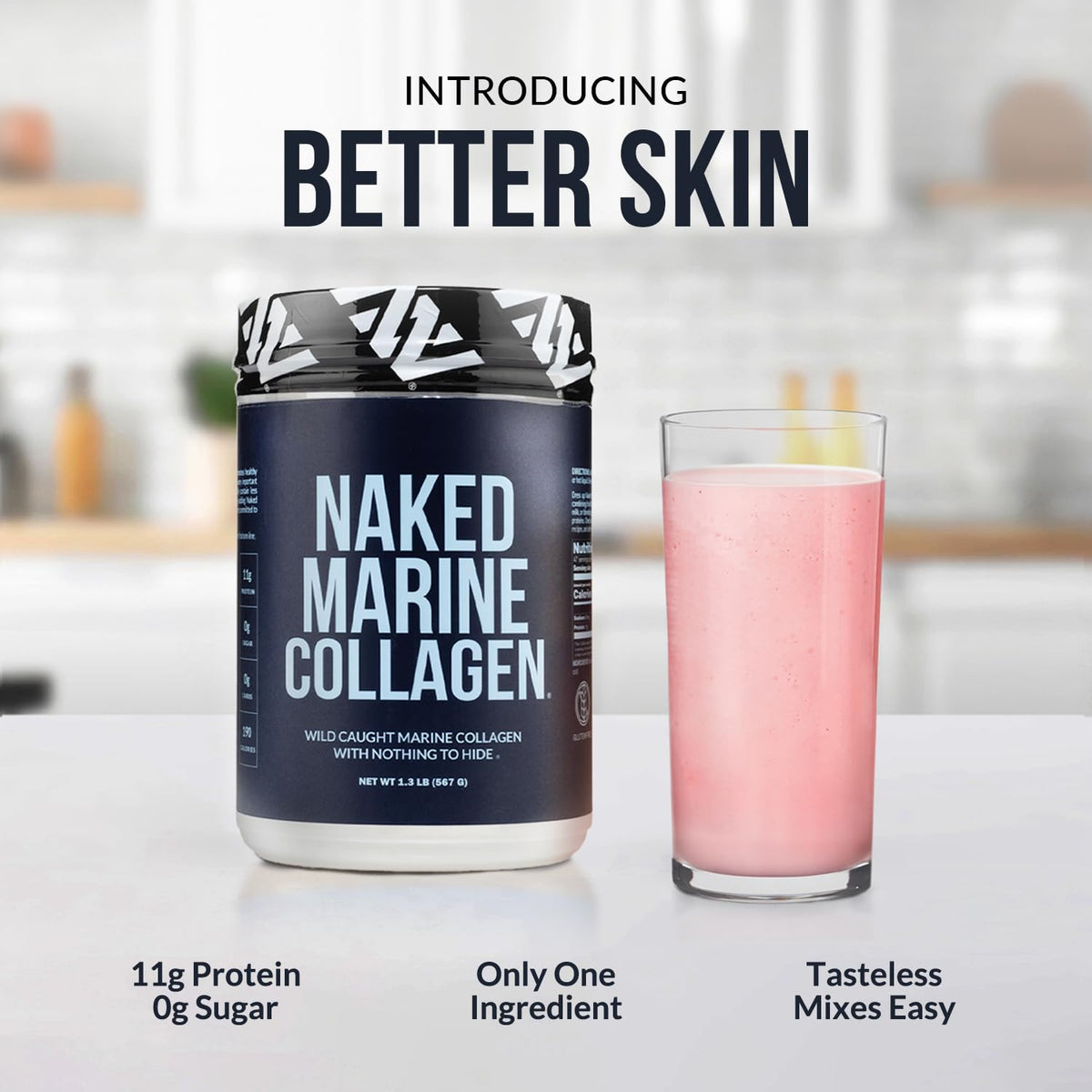 Unflavored Marine Collagen Peptides Protein Powder 47 Servings R996