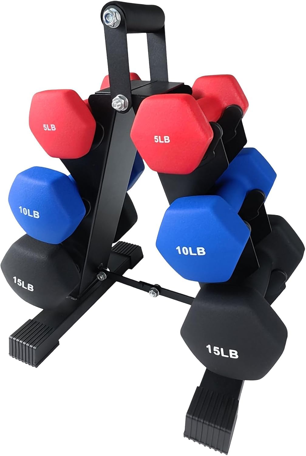 PVC Coated Hexagon Dumbbells Set H51187