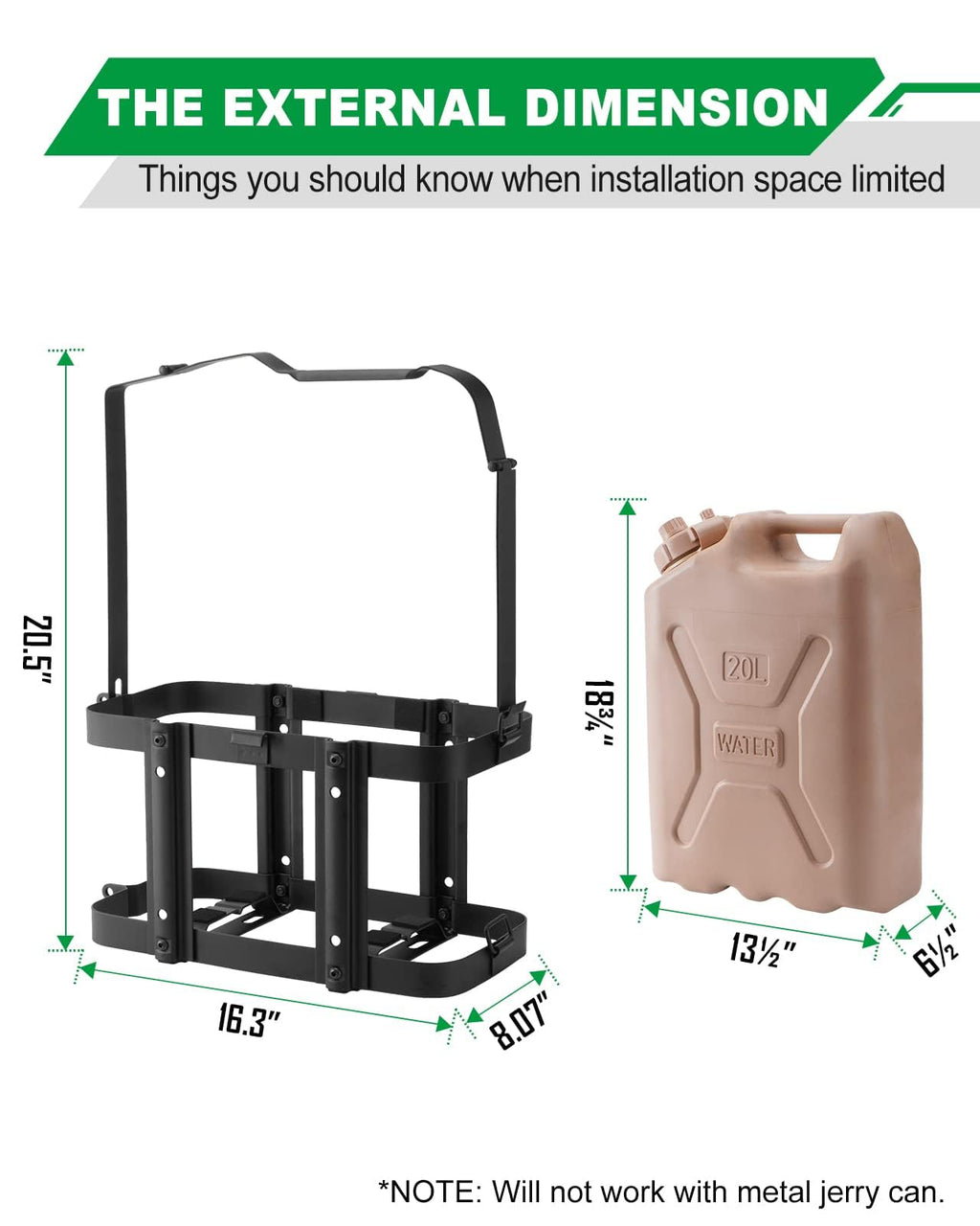 5 Gallon Water Container Holder Mount U58884