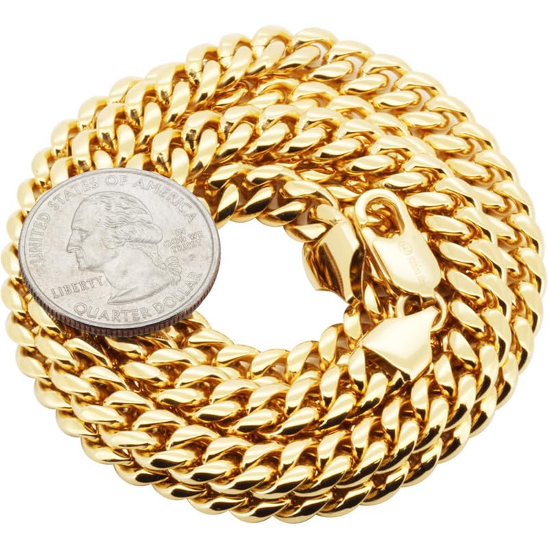 316L Stainless Steel Cuban Link Chain Necklace Bracelet C517