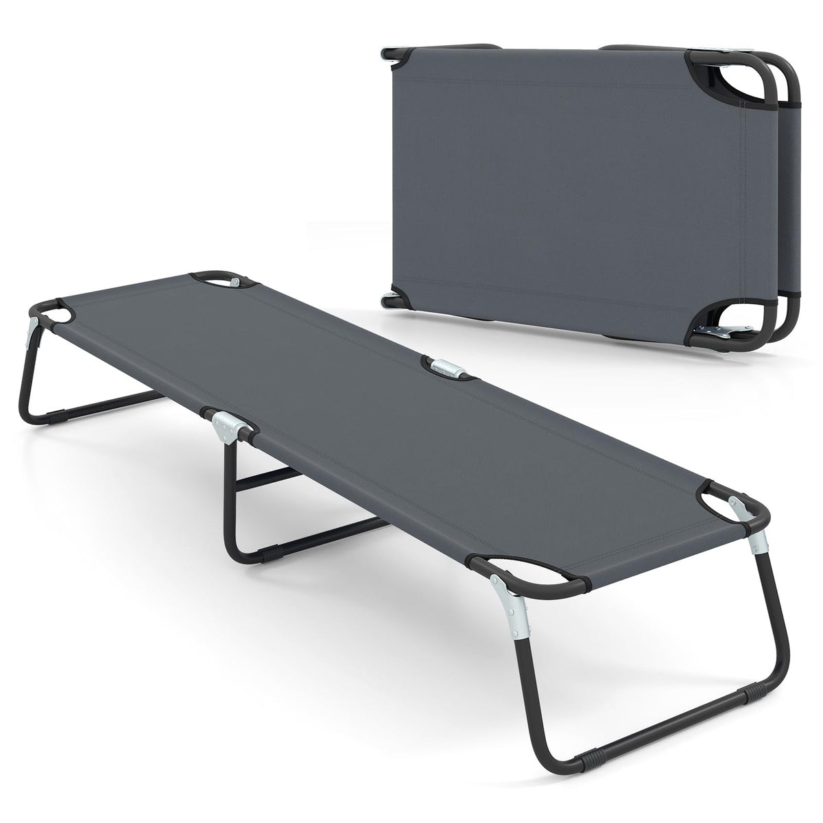 Folding Camping Cot Portable Ultralight Compact Sleeping Cot Bed Oxford Fabric I3911