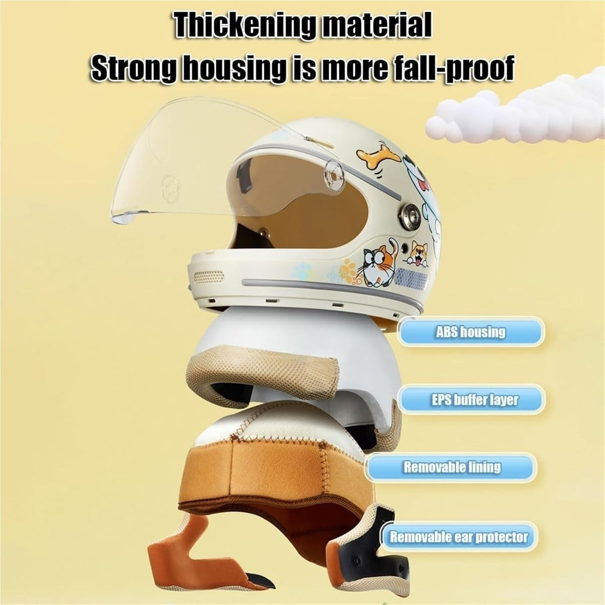 Kids Full Face Motorcycle Helmet with Visor, DOT Approved P809305