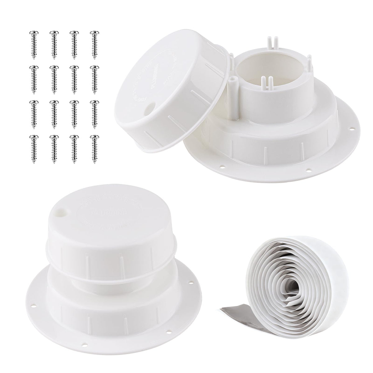 RV Plumbing Vent Covers with Screws, 2 Pack L706