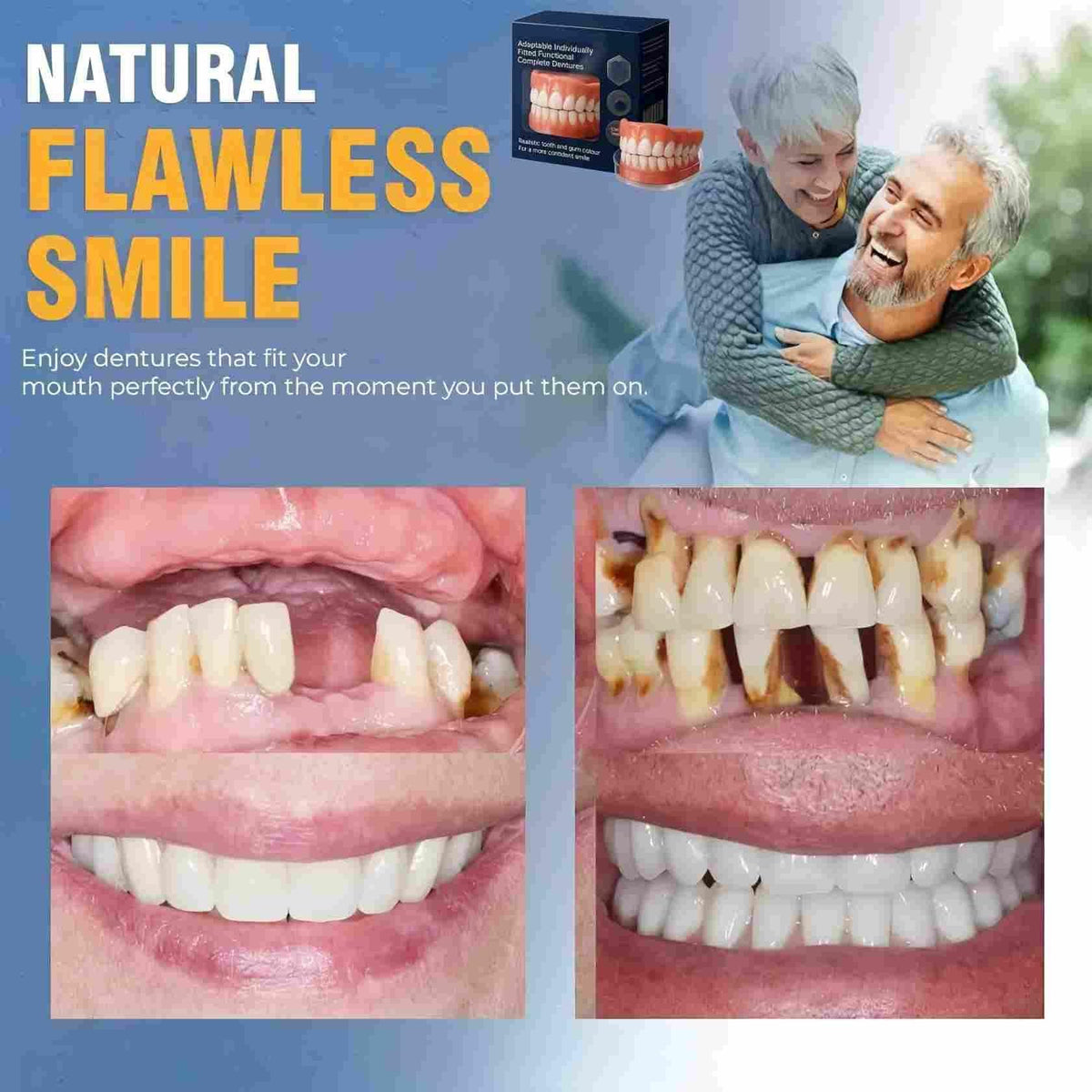Adjustable Silicone Full-Mouth Denture Set O41994