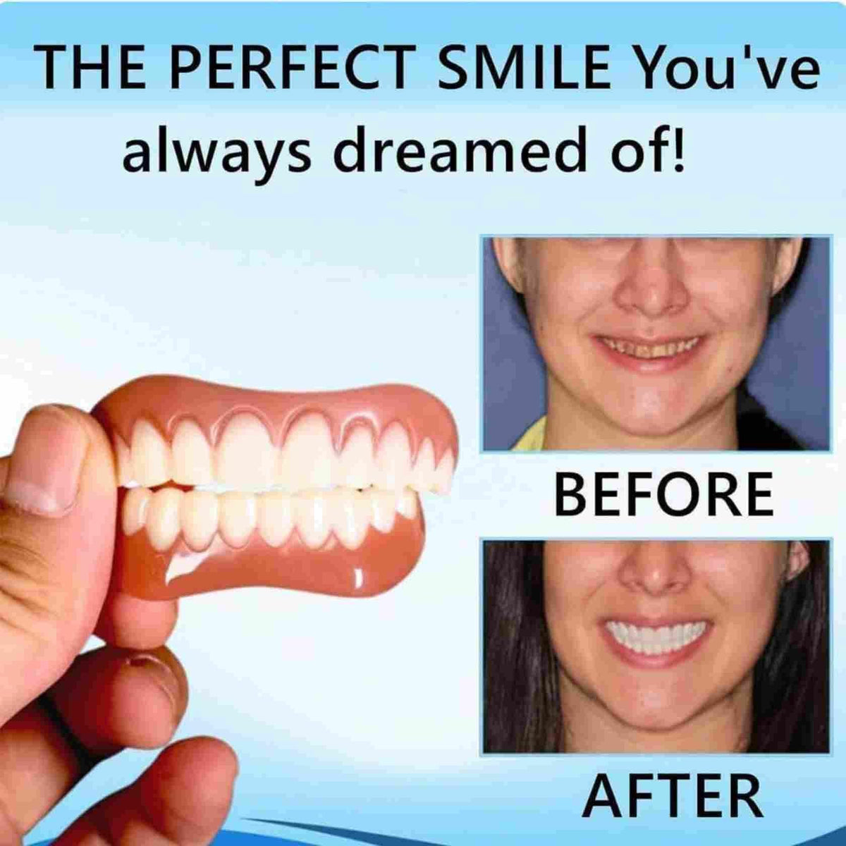 Adjustable Silicone Full-Mouth Denture Set O41994