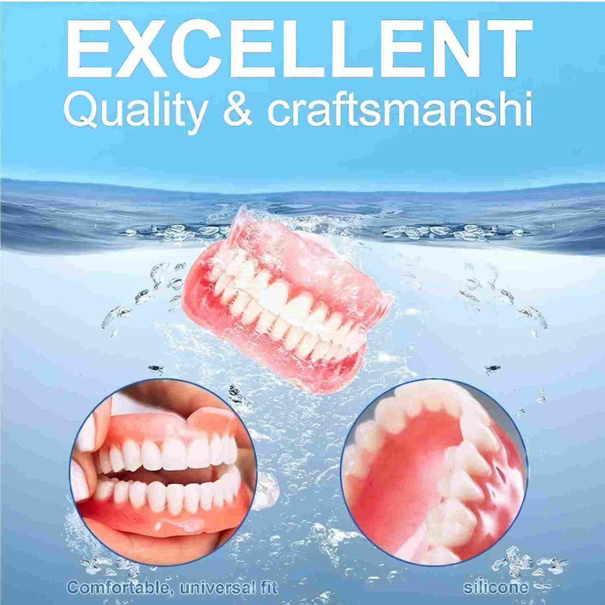 Adjustable Silicone Full-Mouth Denture Set O41994