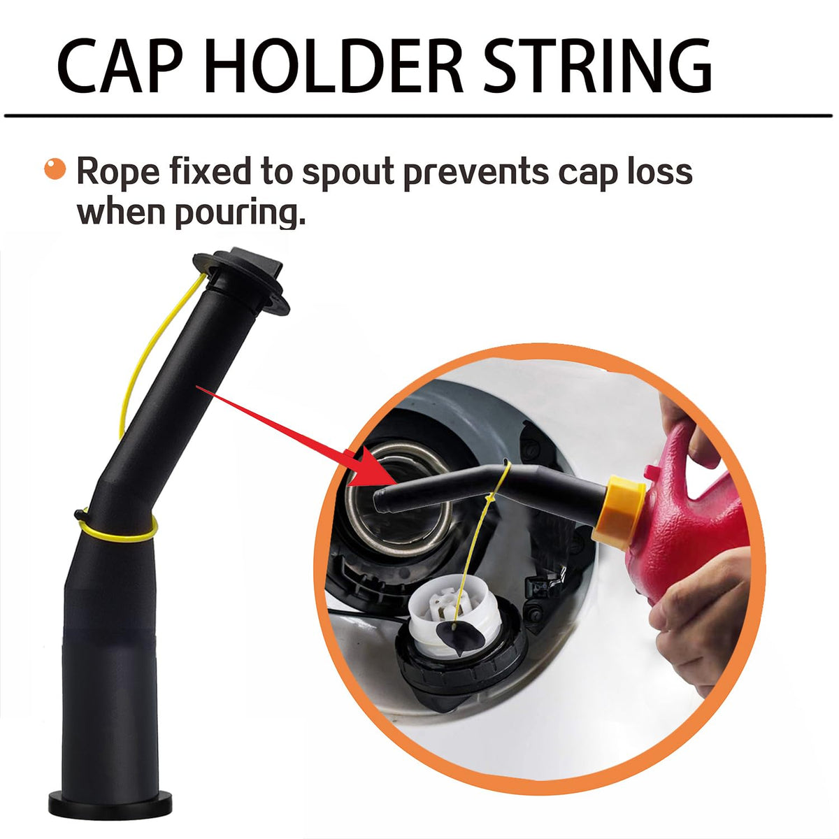 Gas Can Spout Replacement Kit with Gaskets Vent Cap Black 3 Kit K6919