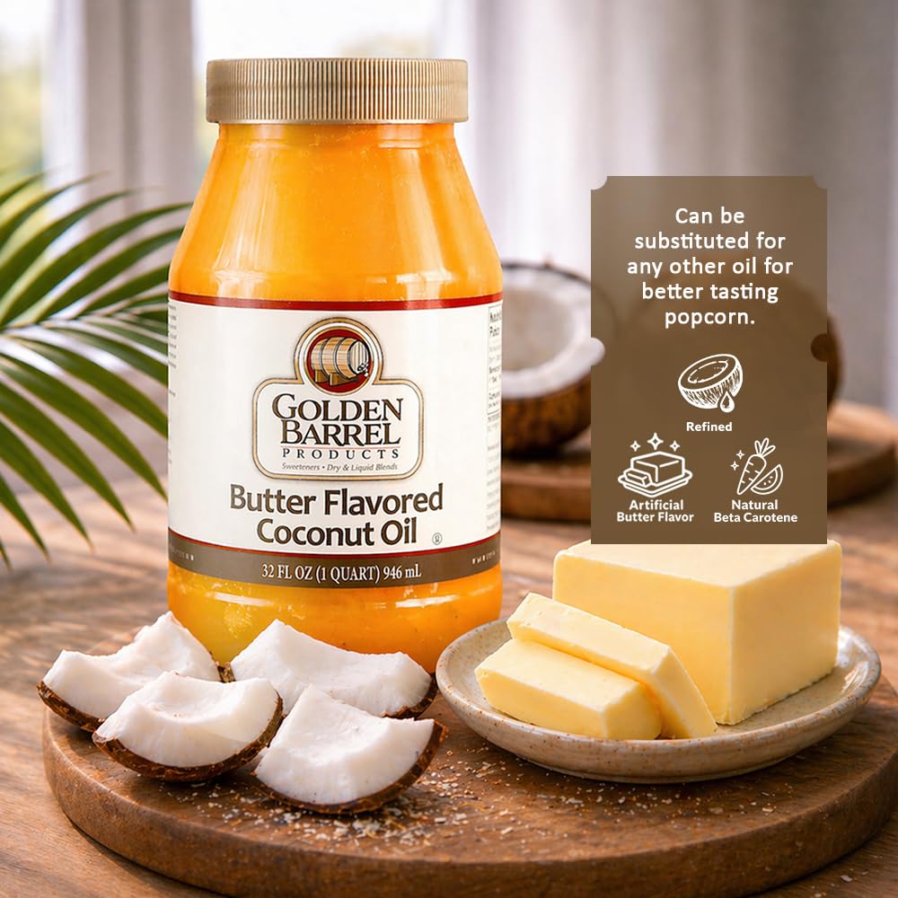 Butter Flavored Coconut Oil, 32 oz L185