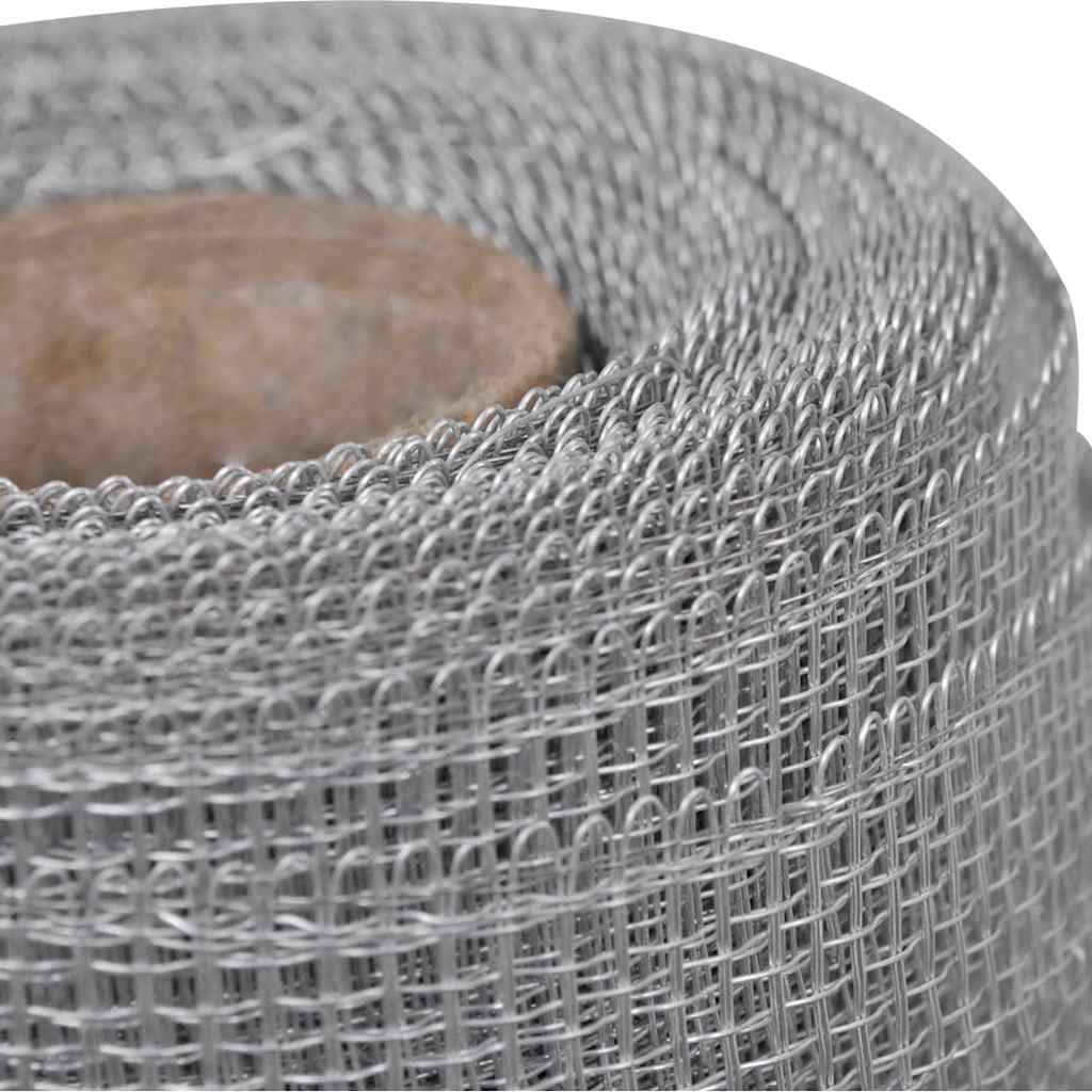 Aluminum Mesh Screen 39.4x196.9 Inch Silver Y85735
