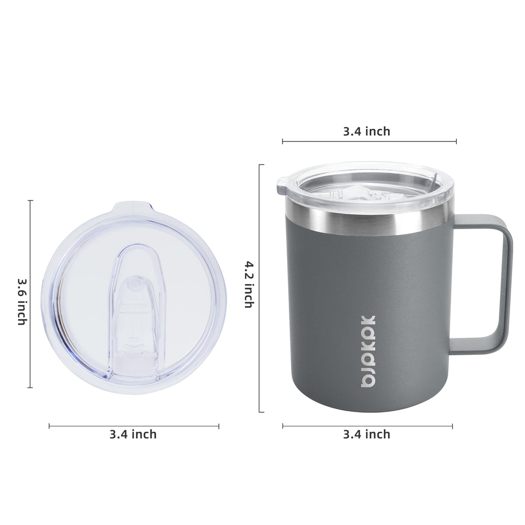 2PCS 14oz Insulated Stainless Steel Coffee Mug with Lid H4447
