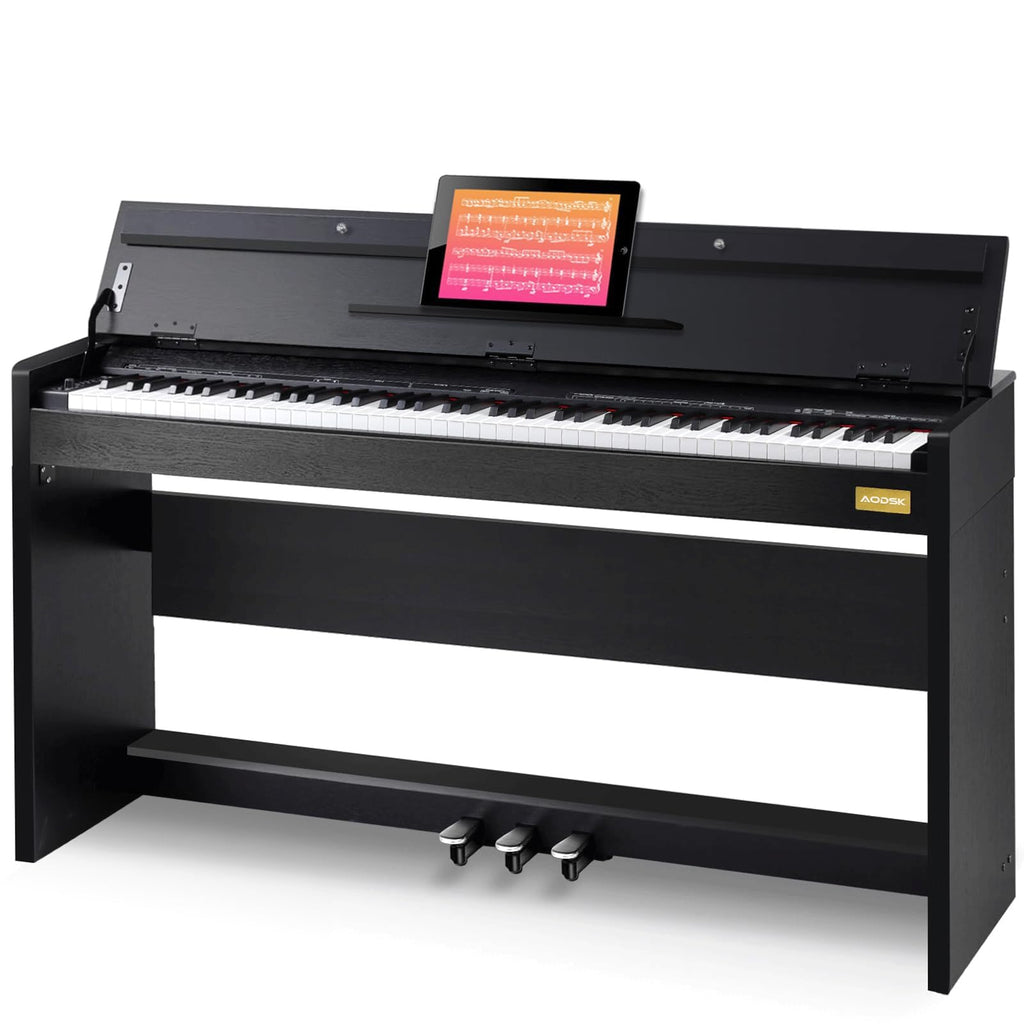 88-Key Weighted Piano with Stand, Pedals & Bench Q7401