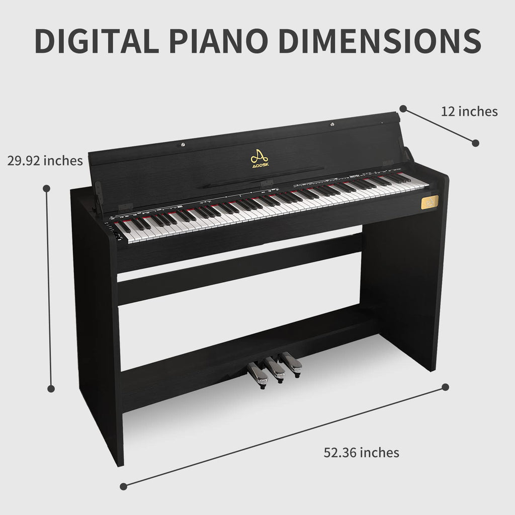 88-Key Weighted Piano with Stand, Pedals & Bench Q7401