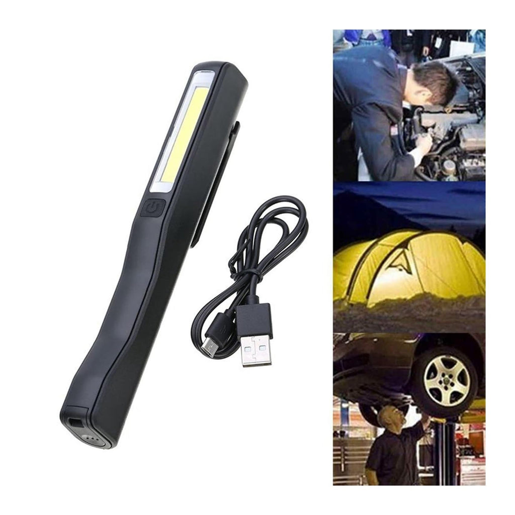 2-Pack Rechargeable LED COB Work Light 240LM Magnetic Portable Lamp USB Charging(Blue) V123
