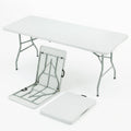 6FT White Portable Plastic Folding Table X7575
