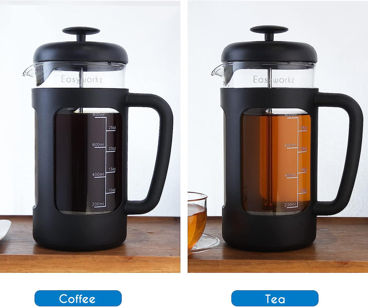 34 oz Stainless Steel French Press and Creamer Sugar Bowl Set X6410