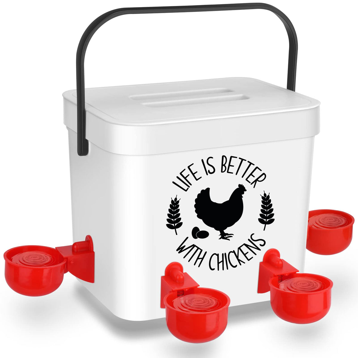 Chicken Waterer with 4 Water Cups 2 Gallon B741322