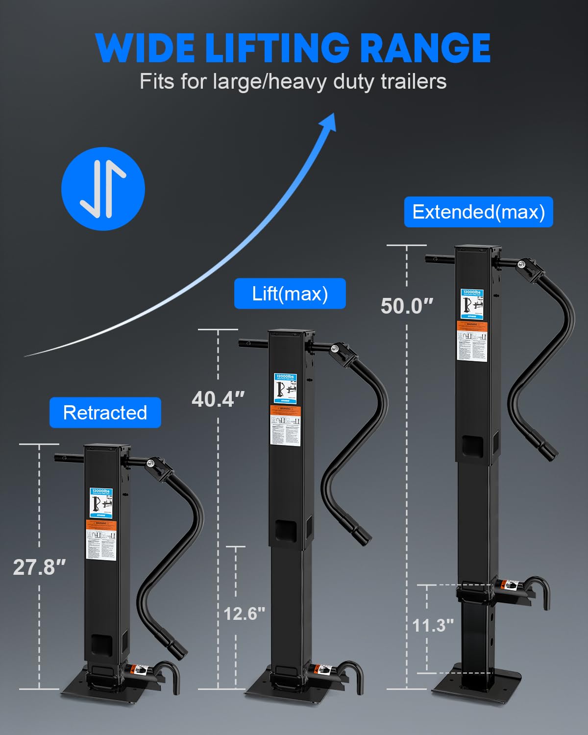 12000 lbs Heavy Duty Trailer Jack J114