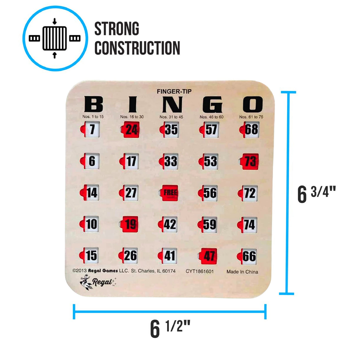 Large Print Reusable Bingo Cards 100 Pack R1349