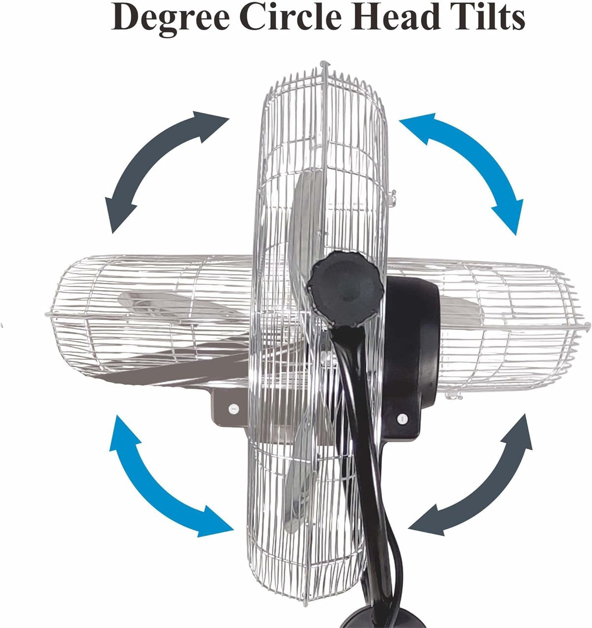 20" 3-Speed Metal Oscillating Stand Fan with Chrome Grill R658