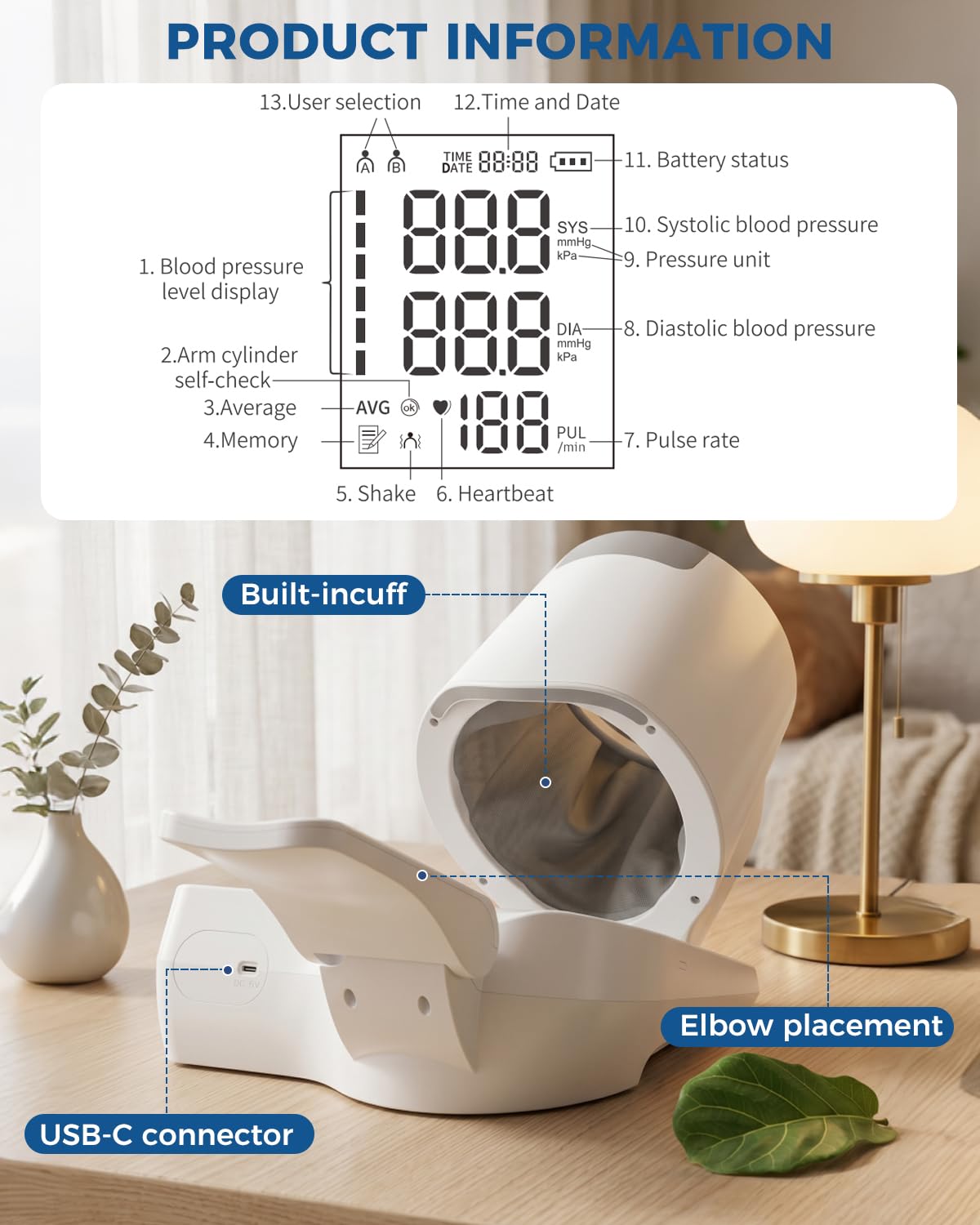 Upper Arm Blood Pressure Monitor D956