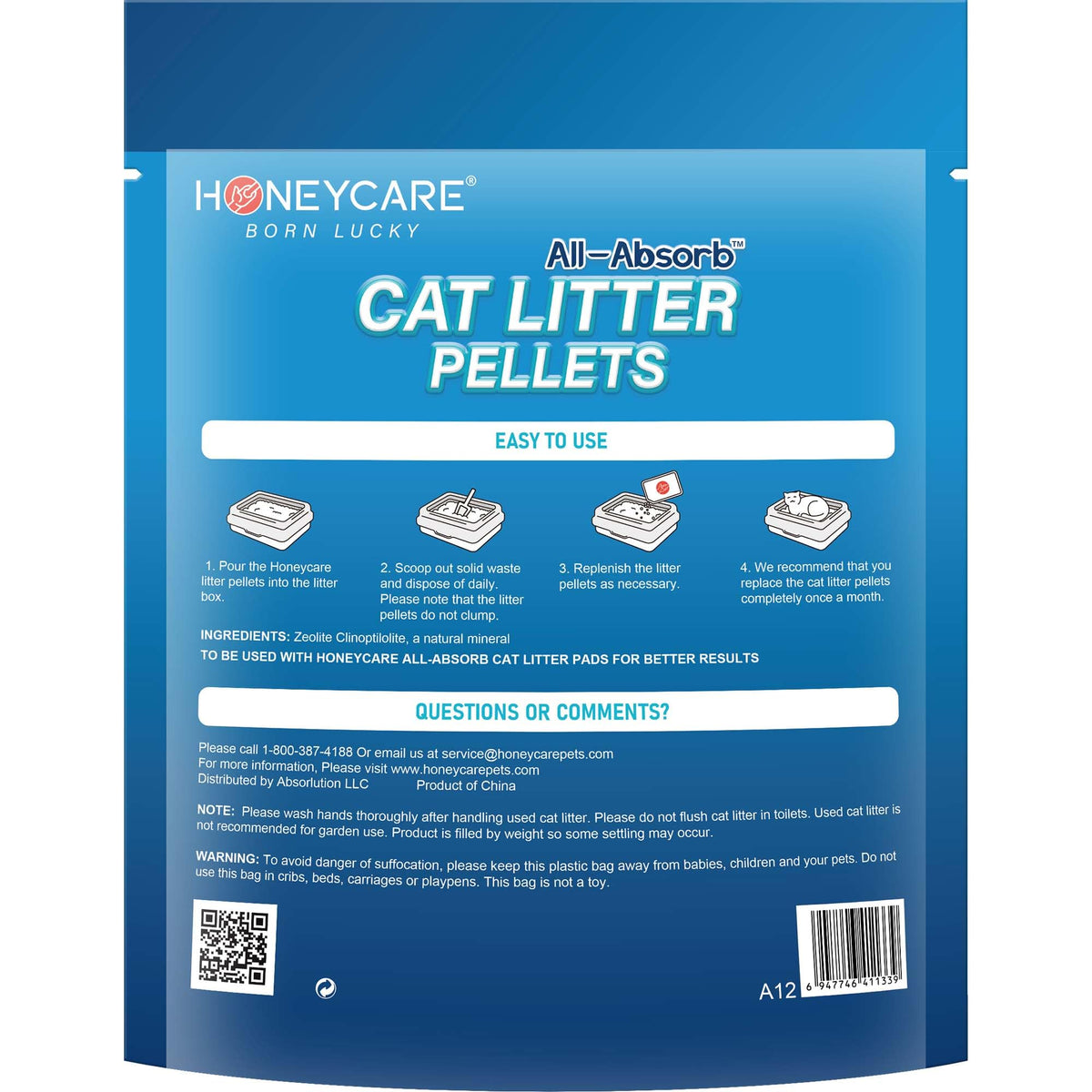 Cat Litter Pellets, Zeolite, 3.5 Lbs T8516