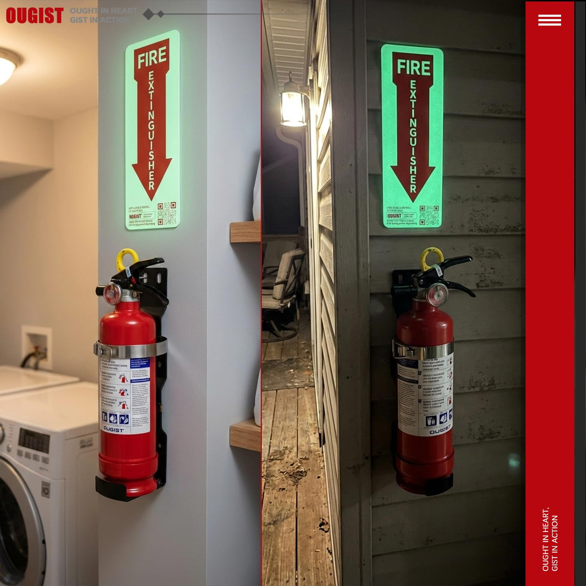 2.5 lb ABC Dry Chemical Fire Extinguisher with Wall Mount Q44943
