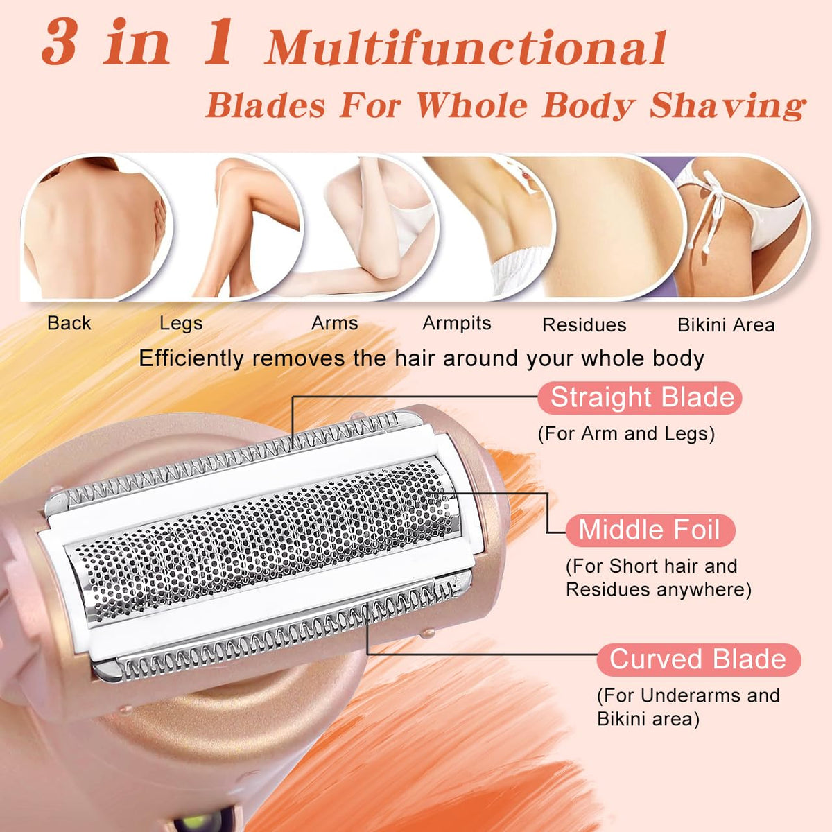 Electric Shaver for Women IPX7 Waterproof P71886