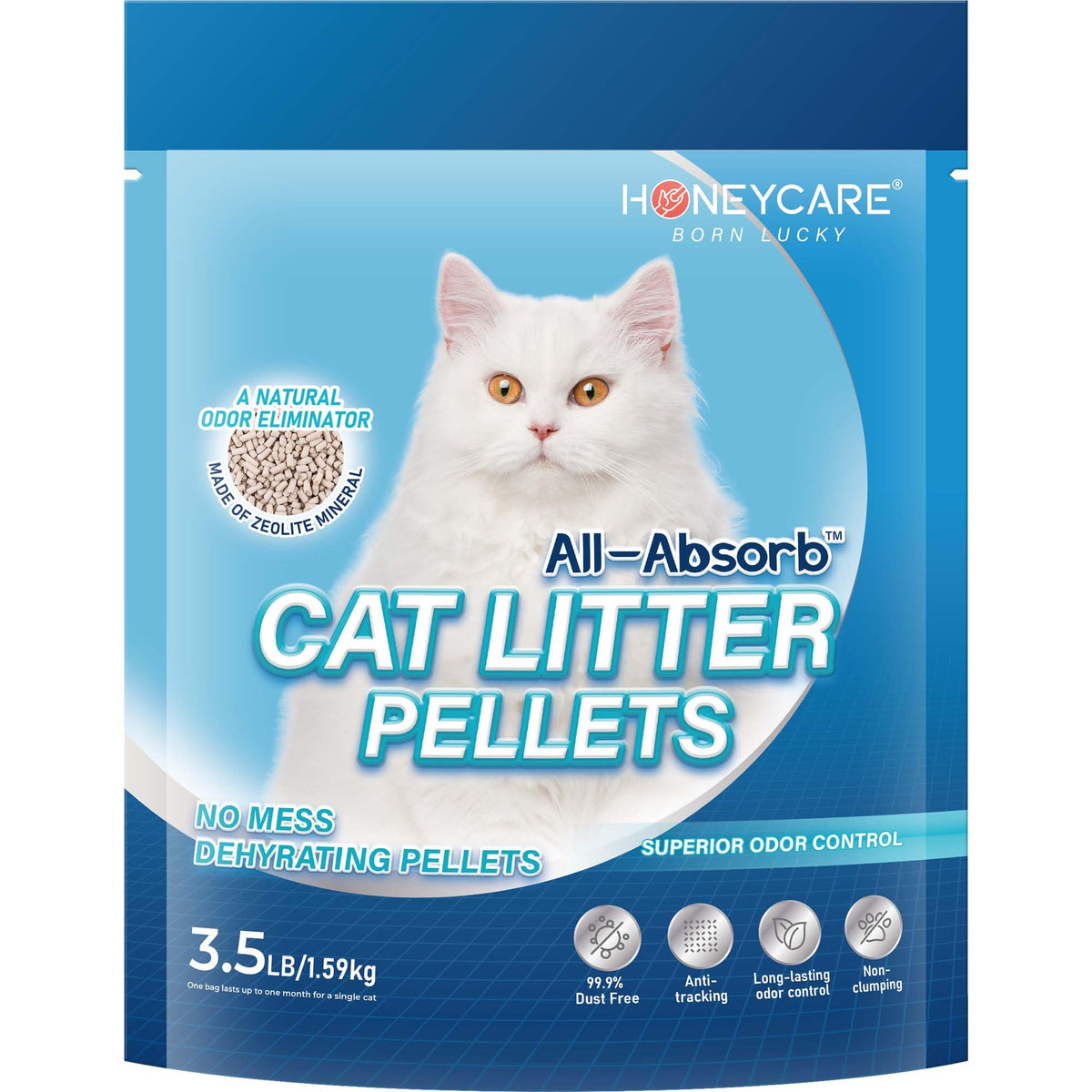 Cat Litter Pellets, Zeolite, 3.5 Lbs T8516