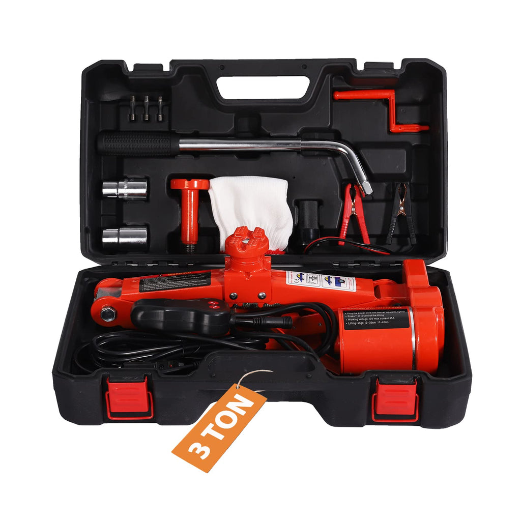 3 Ton Electric Car Scissor Jack with Telescoping Lug Wrench D556