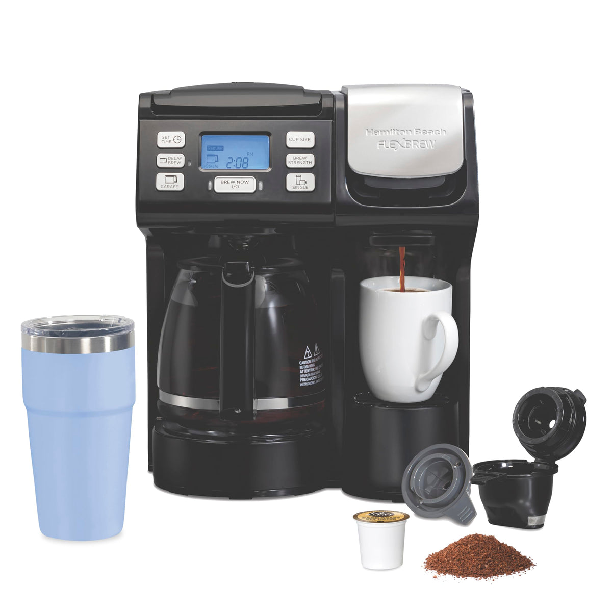 2-Way Coffee Maker with K-Cup Pods or Grounds, Black P61530