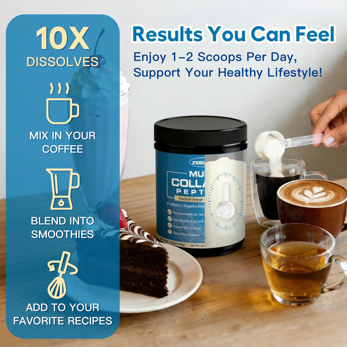 Multi Collagen Peptides Powder with Probiotic J935117