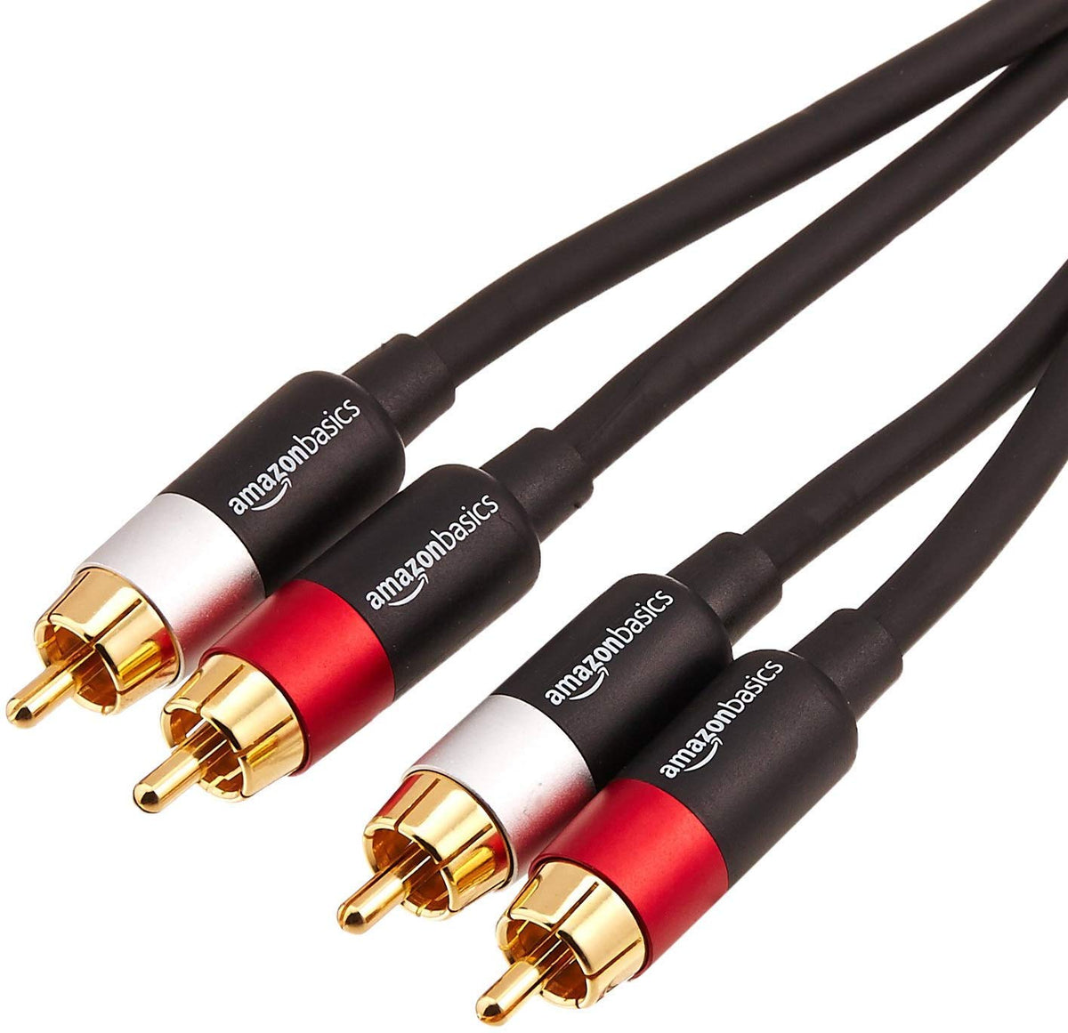 2 RCA Stereo Audio Cable, 4 Feet, Black K474